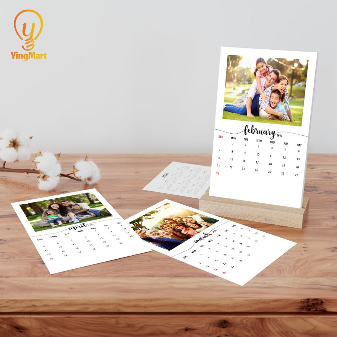 2022 Personalized Photo Desk Calendar Custom Picture Etsy