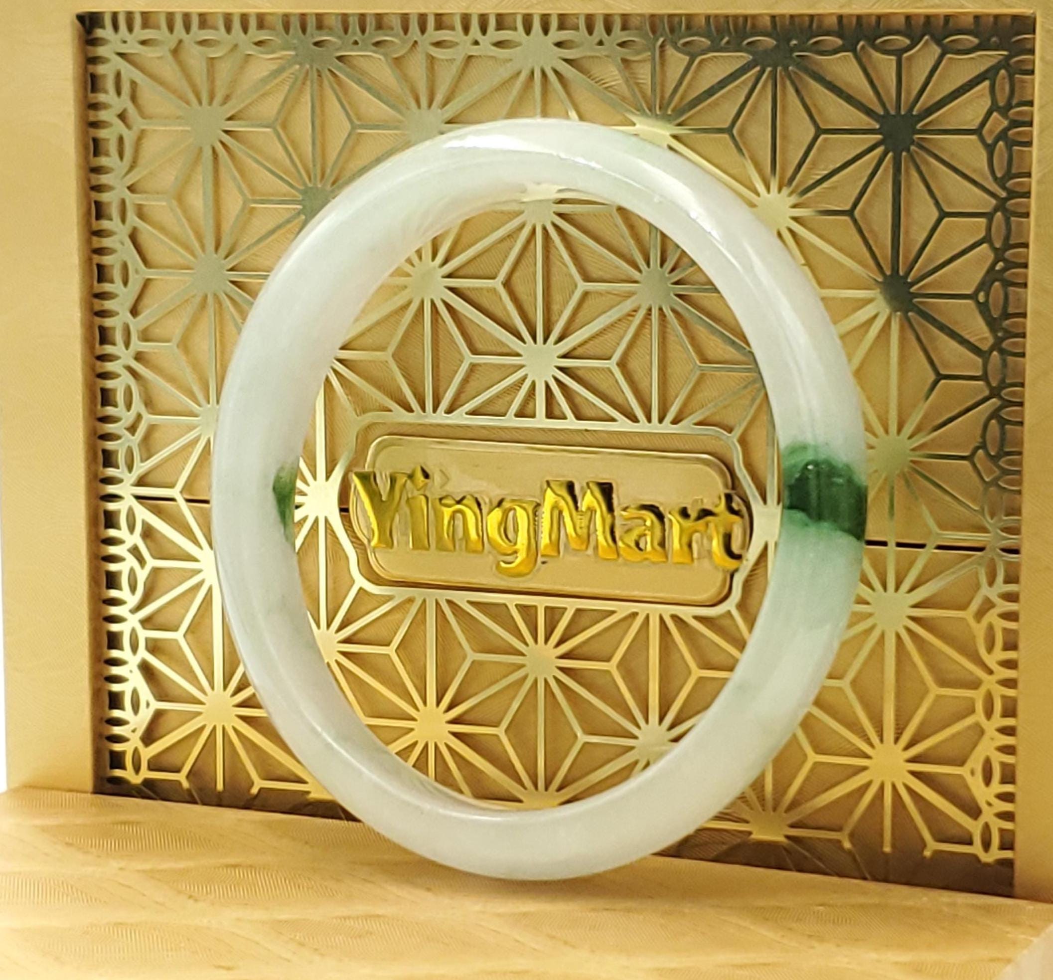 高品質 48-72 mm 翡翠 ホワイト YingMart バングル 彼女 妹 母