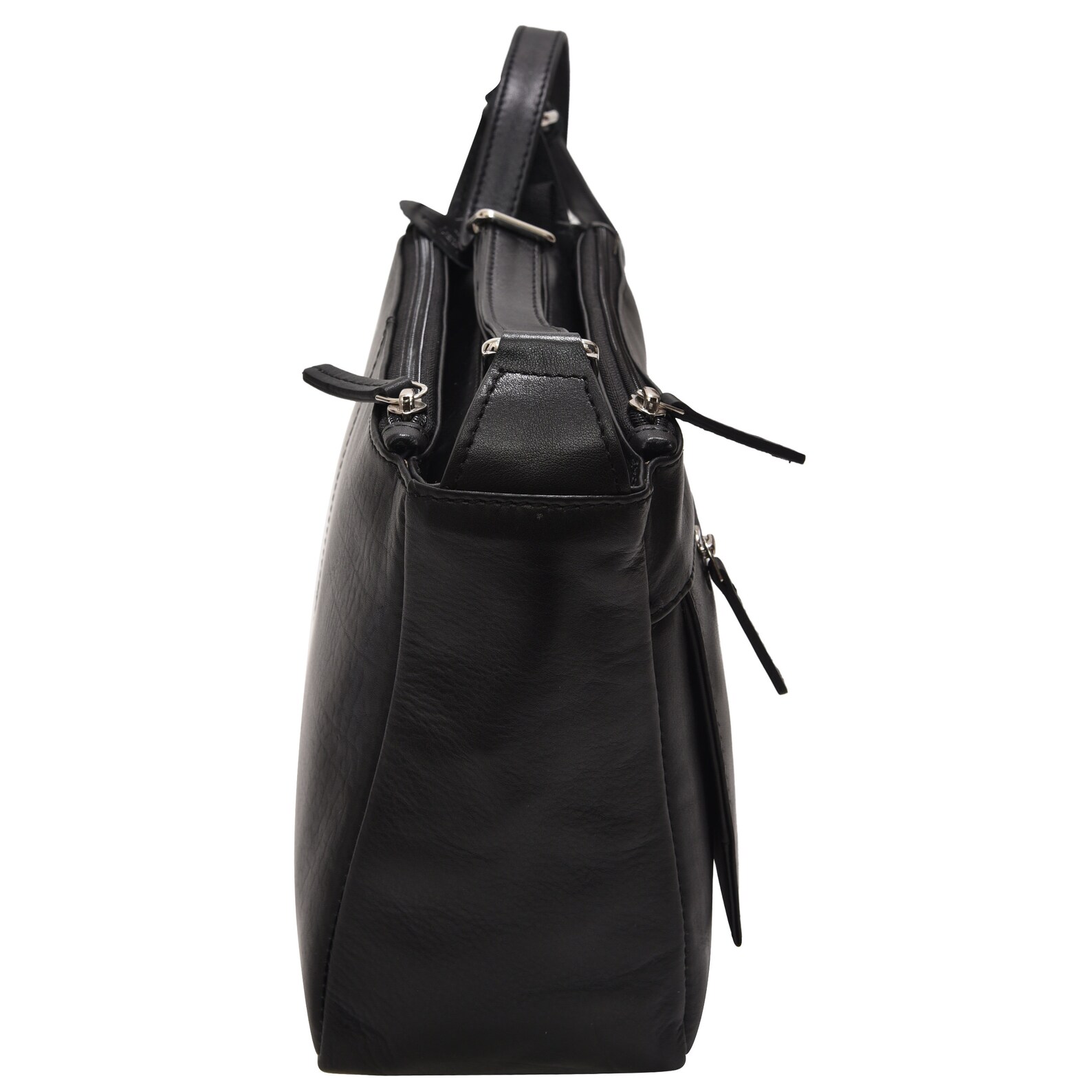 AVA Leather Multi Zip-Top Handbag Ladies Purse Bag with | Etsy