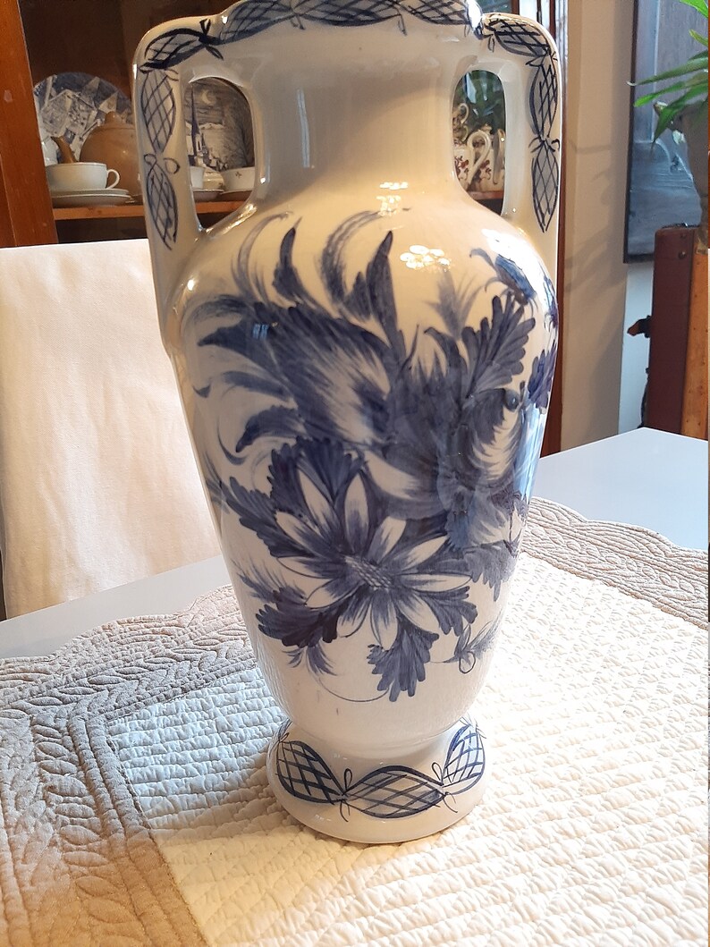 Vintage Vase Bassano original ceramics signed decorated by Etsy