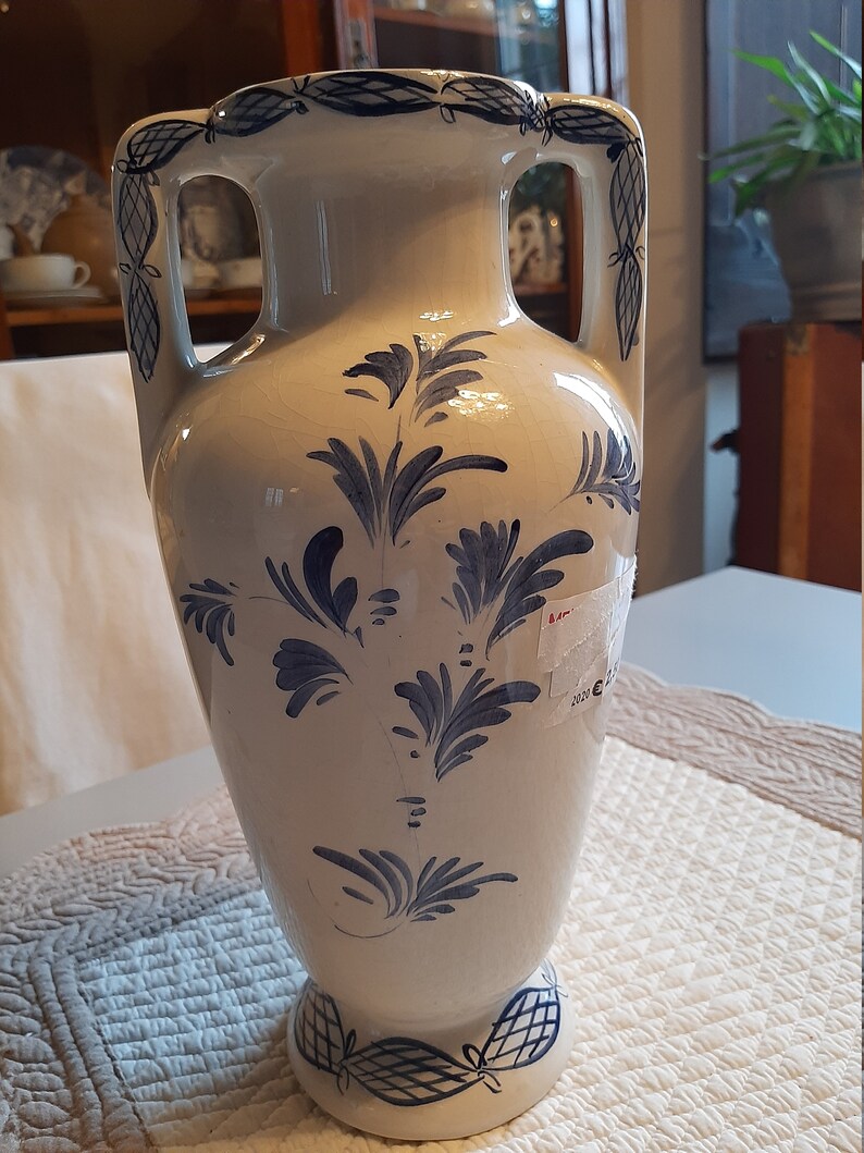 Vintage Vase Bassano original ceramics signed decorated by Etsy