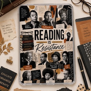 Reading is Resistance Kindle Insert | Black Authors Kindle Case Insert | Black History Literary Collage | Digital Download