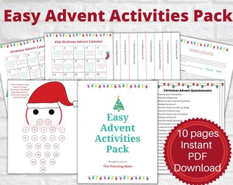 Printable Santa Advent Calendar Christmas Activity (Download Now) - Etsy