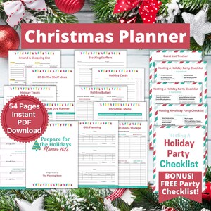 Weihnachtsplaner, Urlaubsplaner, Geschenkplaner, Haushaltsplaner, druckbare Weihnachtsplaner, Weihnachten to do-Liste, Urlaubsanleitung