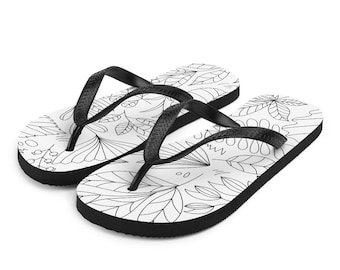 Nature Doodles Flip-Flops