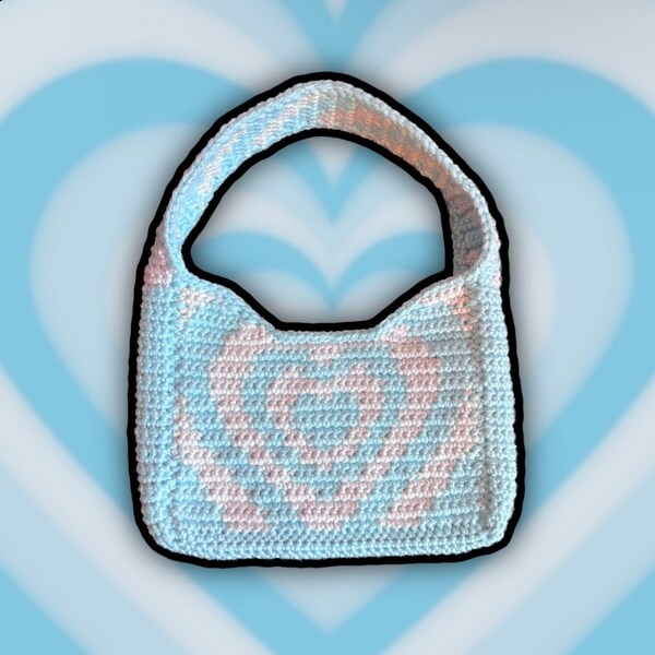 Powerpuff Heart Shoulder Bag Etsy