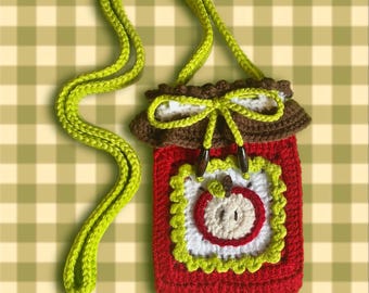 Apple Tote Bag | Granny Square Bag | Crochet Apple Keychain | Bag