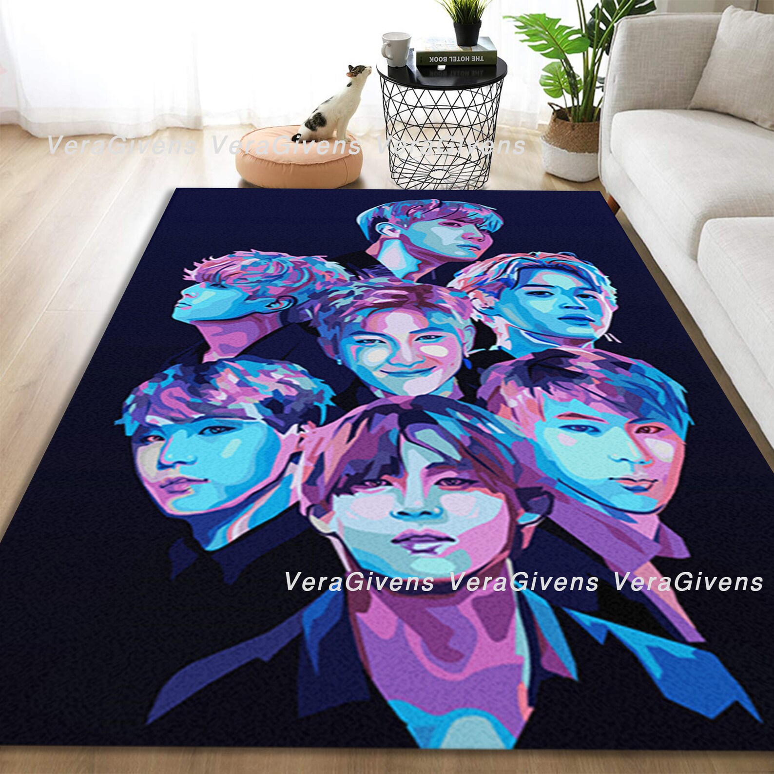 Bangtan Boys BTS Rug Music Floor Carpet Decor Etsy