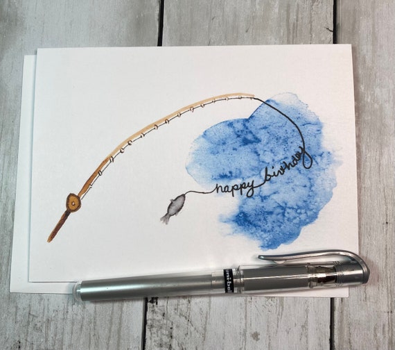 Fishing Birthday Card From Wife, Outdoor Birthday Card for Husband