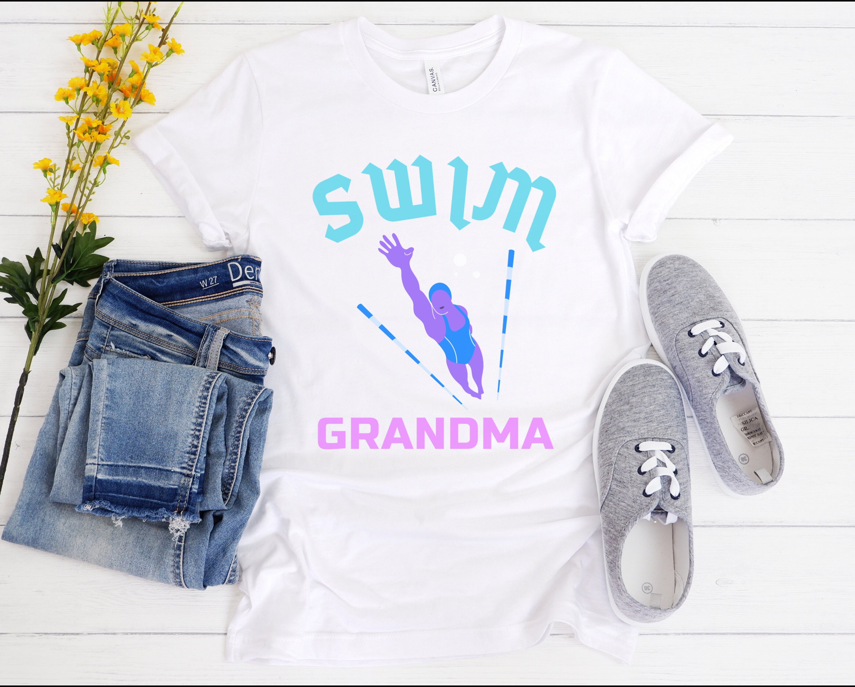 Swim Grandma Shirt Swim Grandmother Tee 
