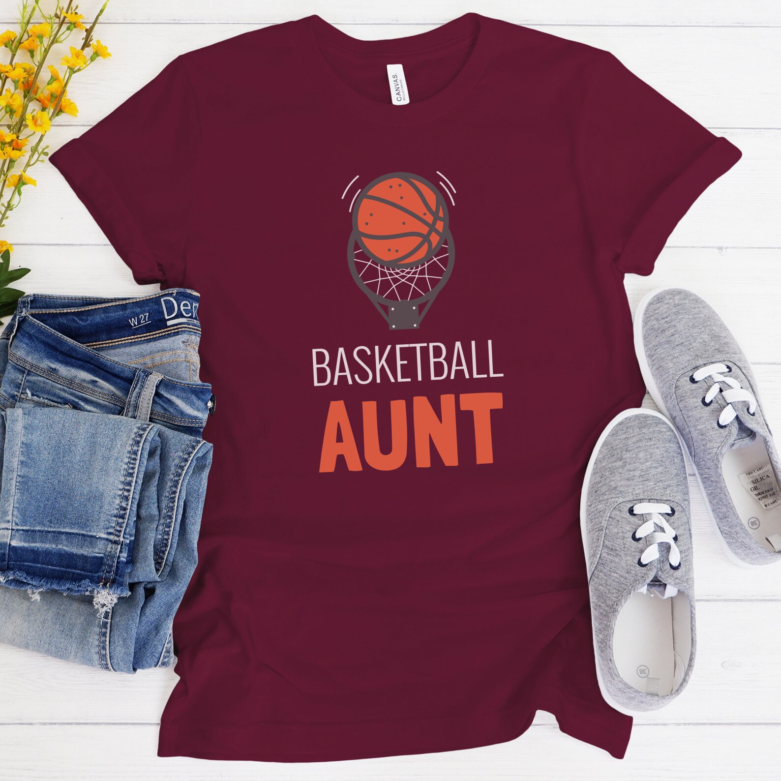 Basketball Aunt Shirt Aunt Tshirt Sport Gift Basketball | Etsy