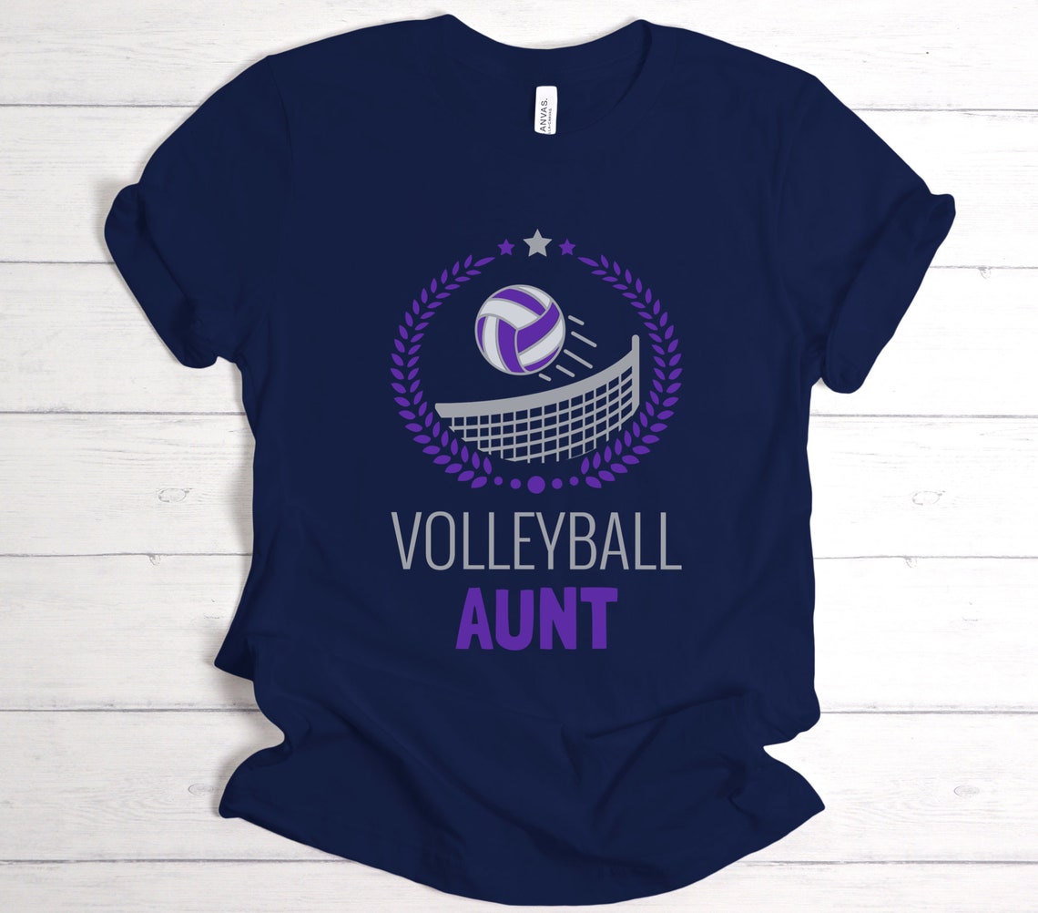 Volleyball Aunt Shirt Auntie Tshirt Volleyball Auntie Tee Etsy