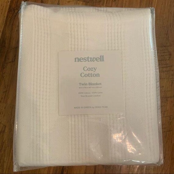 Nestwell Cozy Micro Cotton Twin Blanket in White Etsy
