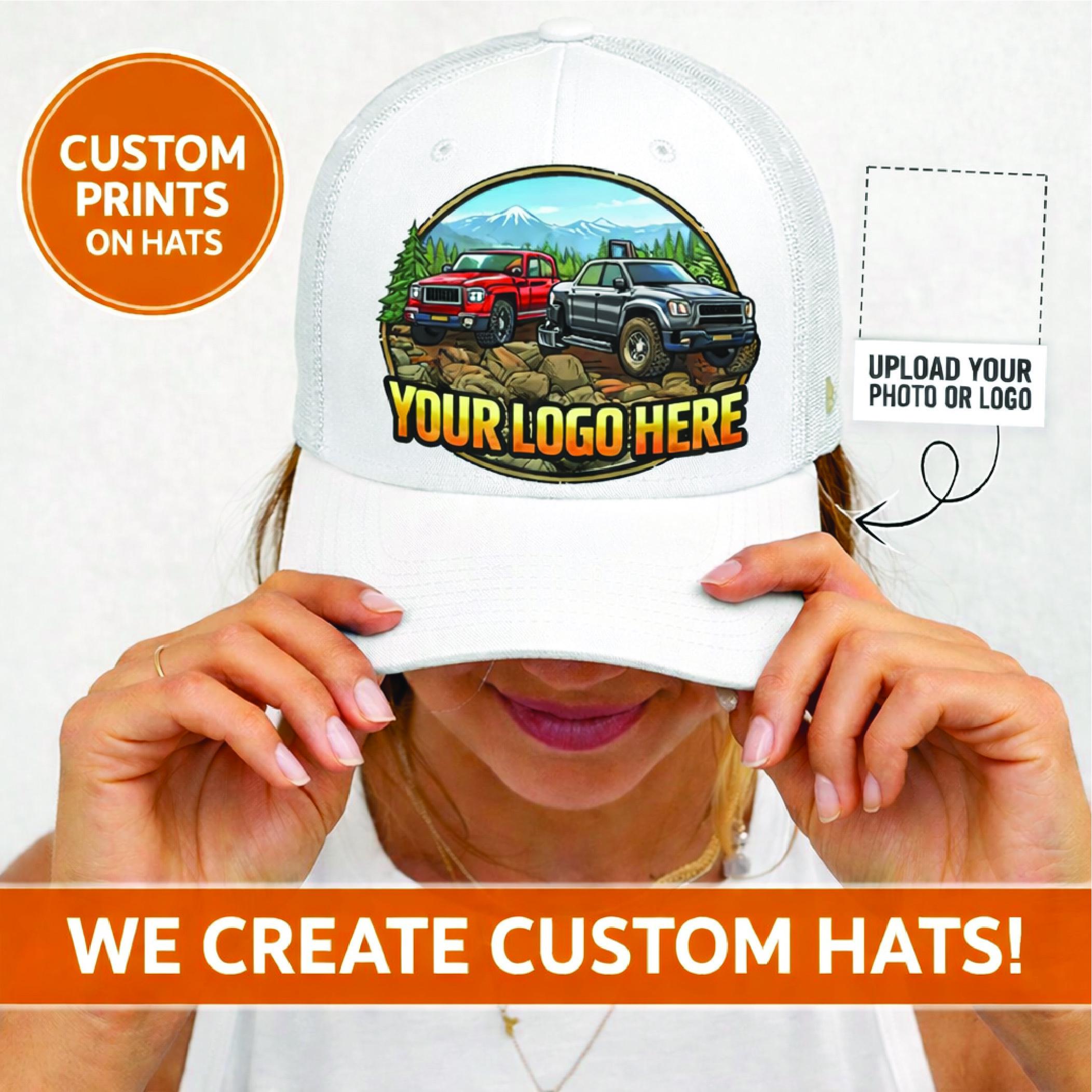 custom hats, ask for your favorite color and letter Trucker Hat - Tall Letters – Sticker and Stitch main image 4