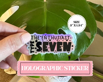 Holographic Enneagram Type 7 Sticker / Glossy Sticker / Water Resistant Vinyl / Decal / Enneagram Type 7
