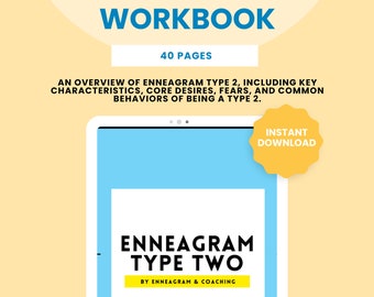 Libro de trabajo Eneagrama tipo dos / Archivos PDF / Descarga instantánea / Digital / 40 páginas