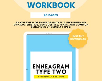 Enneagram Type Two Workbook | PDF Files | Instant Download/Digital | 40 Pages