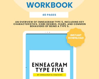 Enneagram Type Five Workbook | PDF Files | Instant Download/Digital | 40 Pages