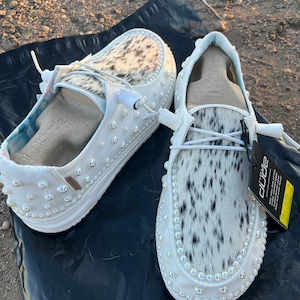 Custom Cowhide Hey Dudes