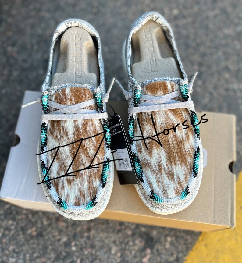 custom beaded hey dudes