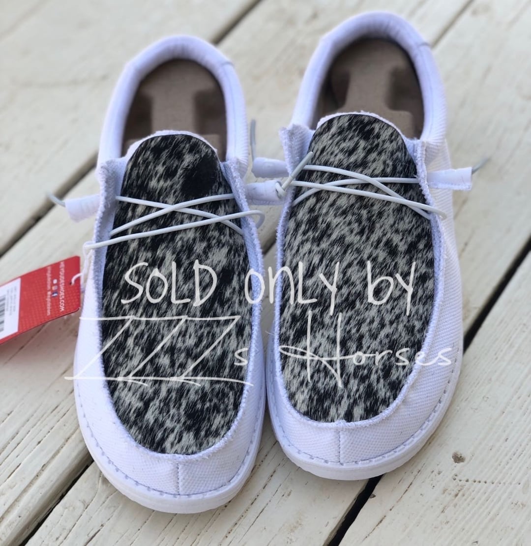 Custom Mens Cowhide Hey Dudes Etsy