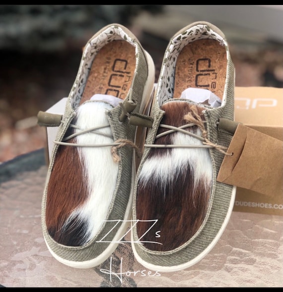 Customized Tricolor Cowhide Hey Dudes Customized Tricolor Cowhide Hey Dudes