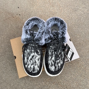 Custom Cowhide Hey Dudes
