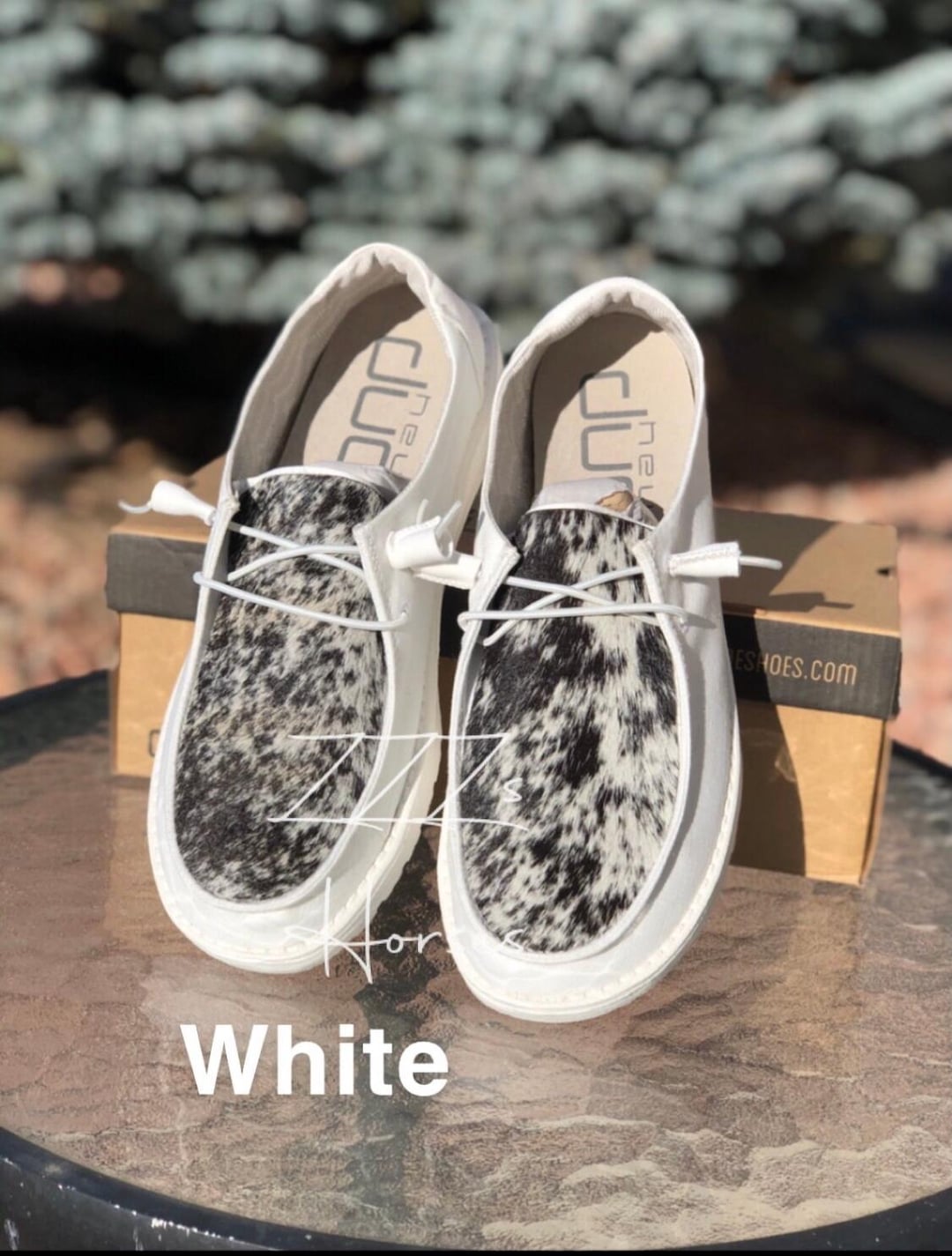 Customized Cowhide Hey Dudes - Etsy