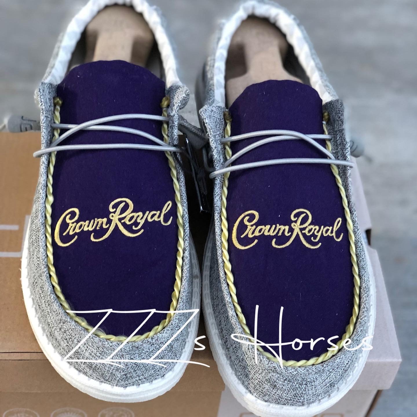 Custom crown royal shoes. Size 10. Men’s. Never been worn. Custom Green Crown Royal Apple Hey Dude Shoe - Men main image 2