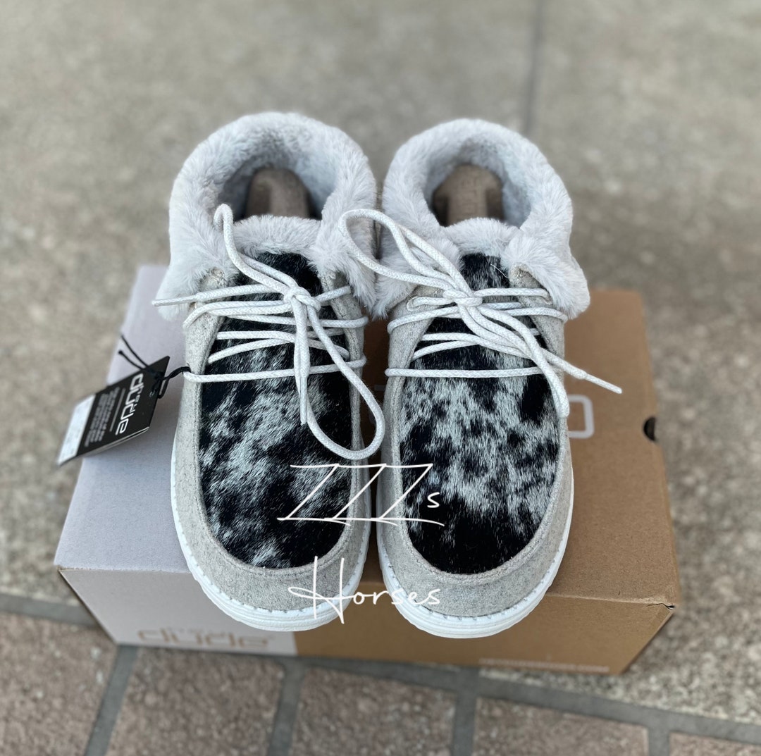 Custom Cowhide Hey Dudes Etsy