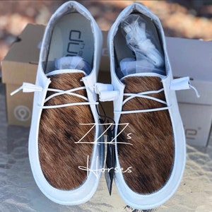 Customized Cowhide Hey Dudes