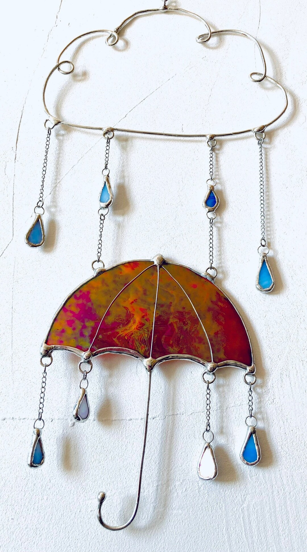 Umbrella Sun Catcher in Tiffany Stained Glass Decorative Etsy