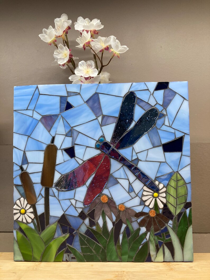Attrape-soleil martin-pêcheur en vitrail : décoration de fenêtre d