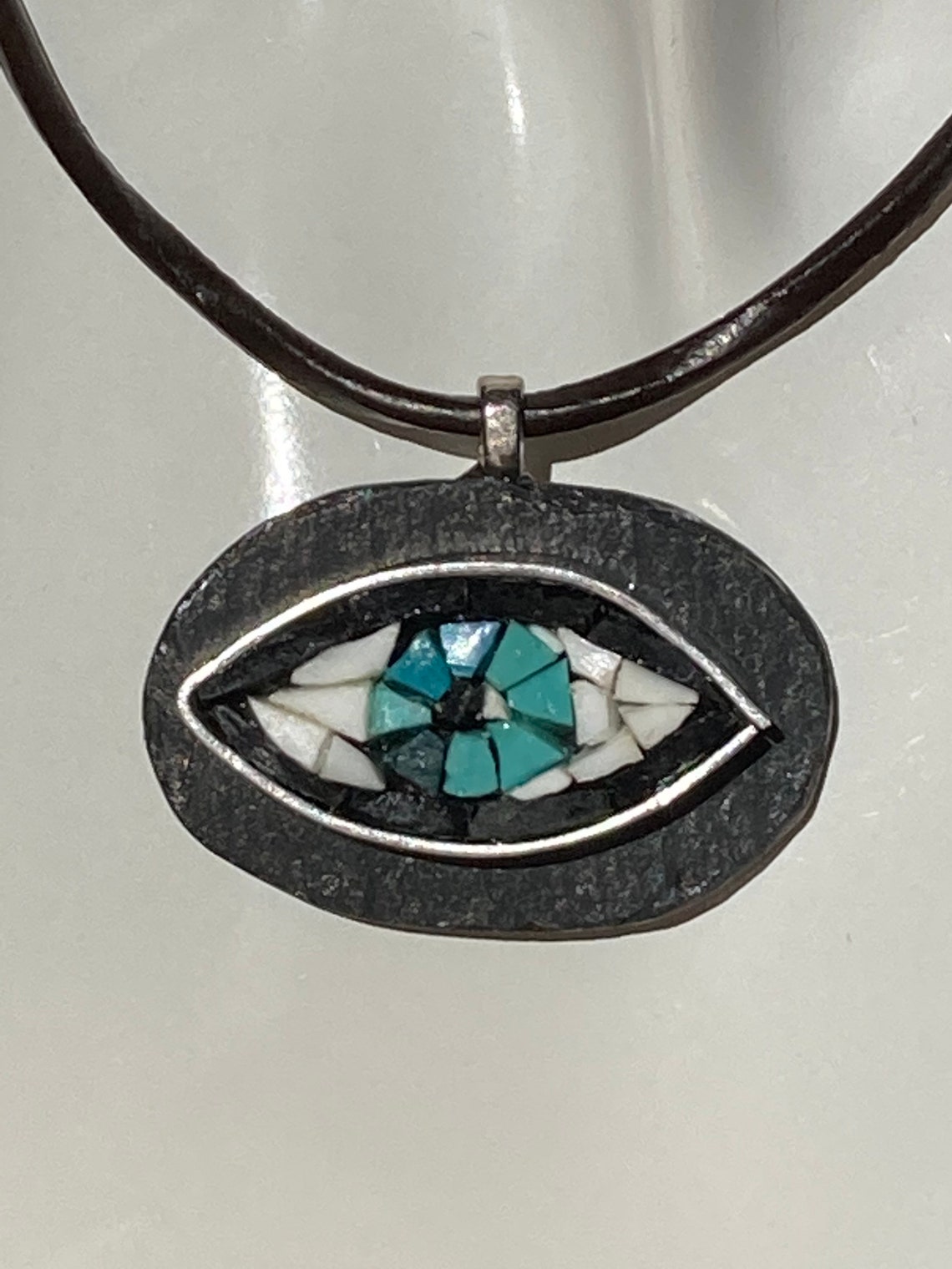 Mosaic pendant necklace mosaic jewel recycled handmade Etsy