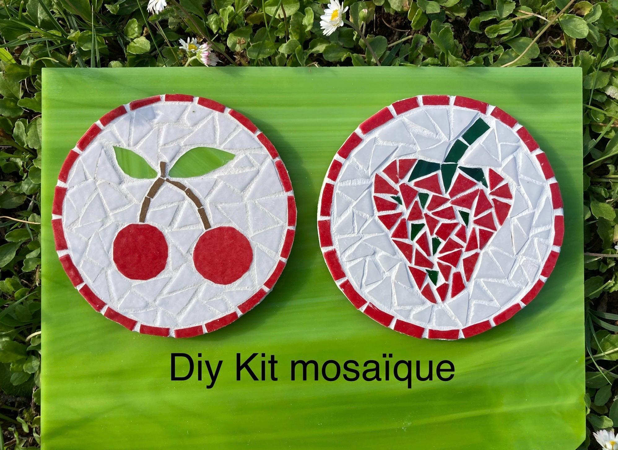 Kit mosaïque sous verre pour adulte enfant, activité manuelle de bricolage créatif fait main en France, cadeau Noël femme anniversaire amie - France
