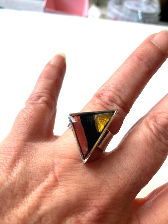 Grosse bague fantaisie reglable en mosaique Art Deco bijou en mosaique fait main en France idee cadeau femme Noel fille anniversaire amie Etsy France