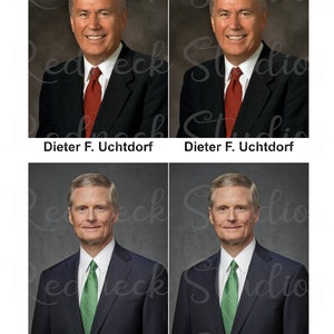LDS First Presidency memorization cards. LDS updated First Presidency photos. Dieter F Uchtdorf, David A Bednar