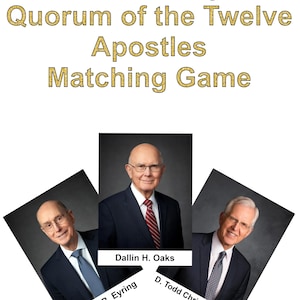 LDS First Presidency Matching Game: Fun Learning (PDF Download)