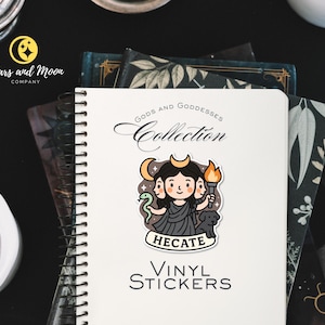 Hecate Sticker, Moon Goddess, Occult Halloween Decor, Wiccan Gift, Greek Mythology, Sacred Feminine