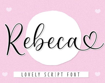Lovely Script Font Etsy