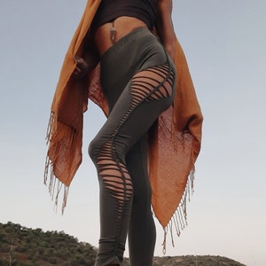 Khaki Weave Leggings Sizes S - XL