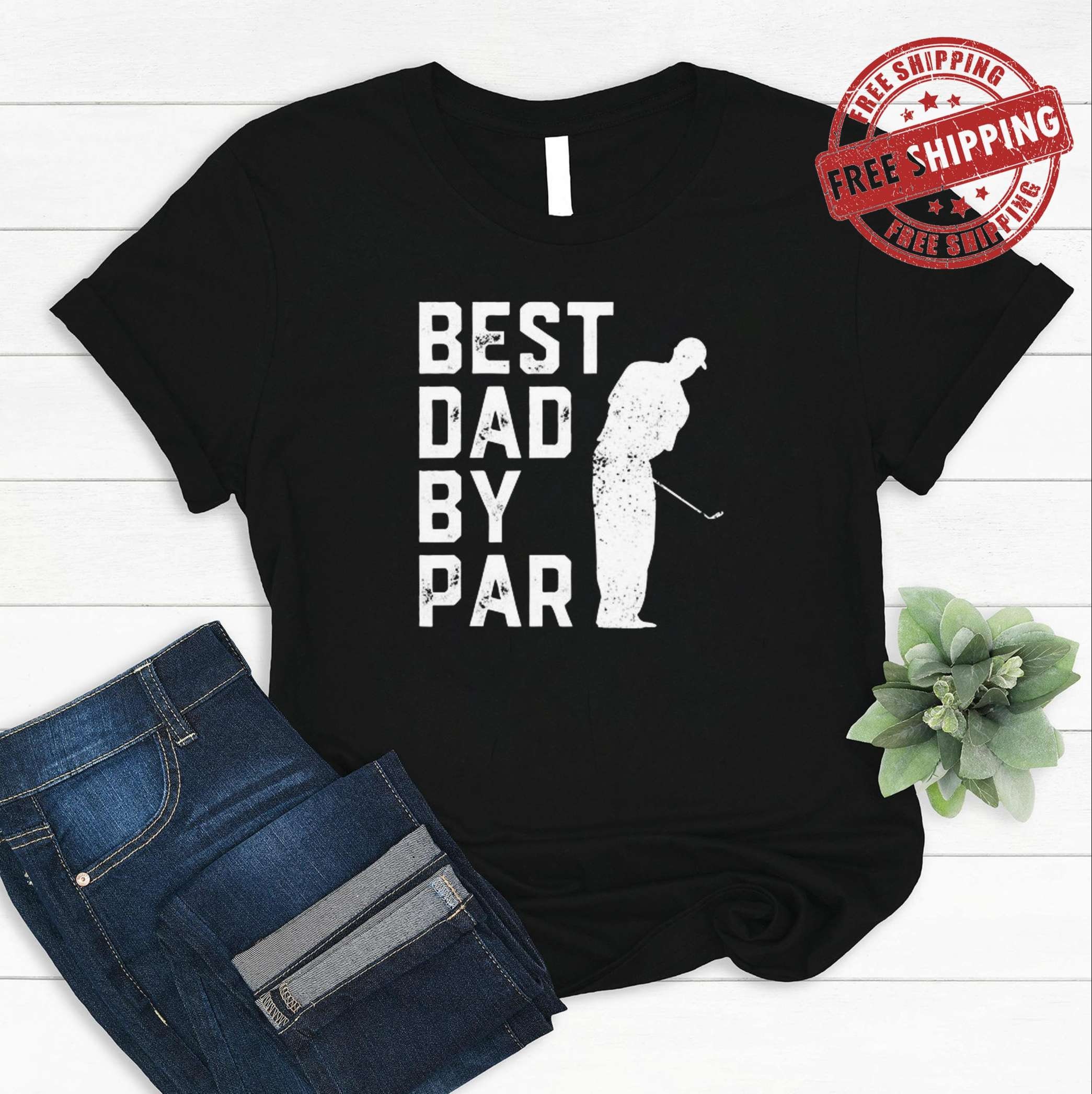 Mens Best Dad By Par Golf Shirt Daddy Gift Tshirt Etsy