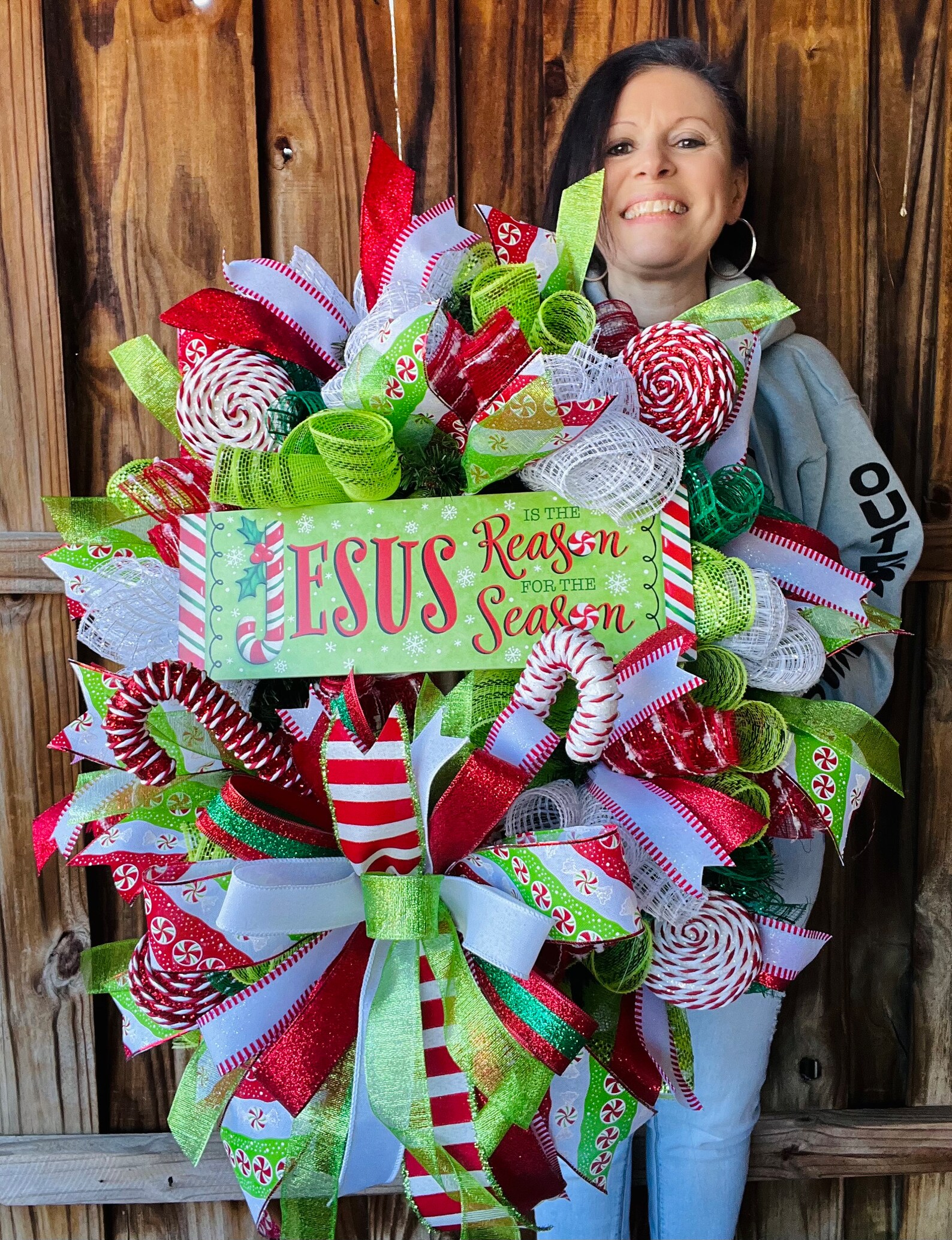 Jesus is the Reason Wreath Christmas Wreath Christian Etsy