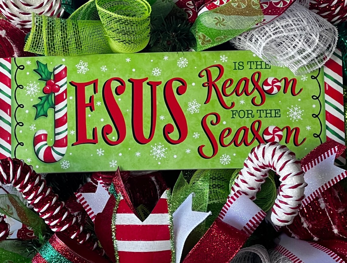 Jesus is the Reason Wreath Christmas Wreath Christian Etsy
