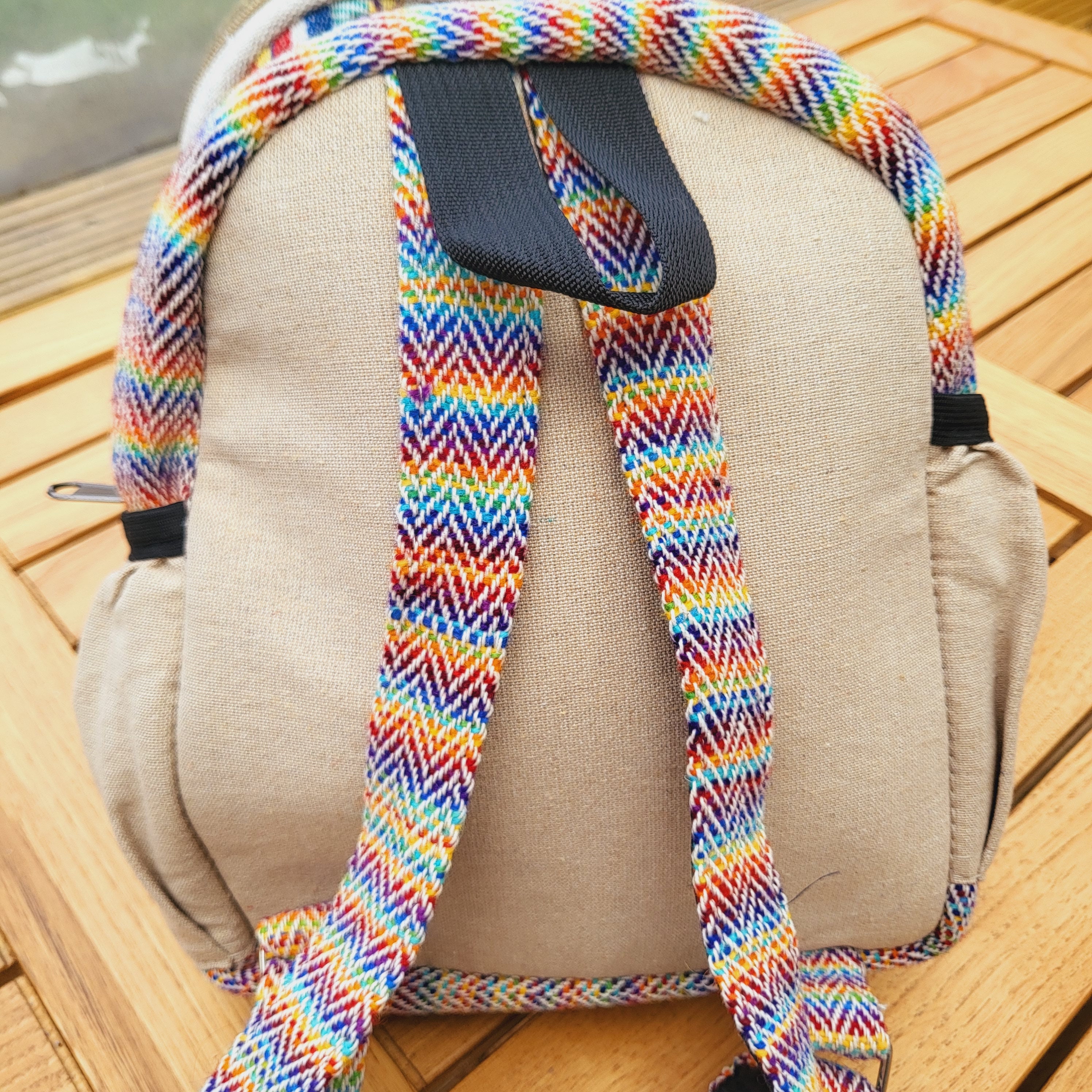 LARGE/ Medium / Small Himalayan Hemp Backpack nepal Fair Etsy