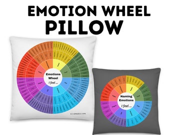 Feelings Wheel Pillow | Mental Health, CBT Therapy Tool