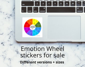 Feelings Wheel Stickers | Learning Emotions, Mental Health Tool
