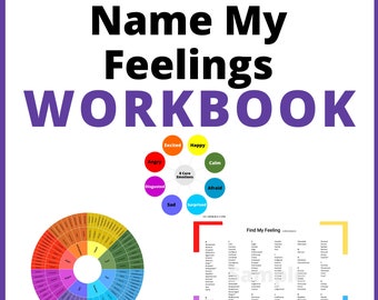 Feelings Wheel Workbook – Mood Tracker, Mental Health Exercises (PDF)
