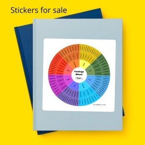 Feelings Wheel Stickers / Emotion Wheel Stickers / 128 Emociones / Nombra Nuestras Emociones