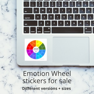 Aprendiendo EMOCIONES Pegatinas / Rueda de Sentimientos / 24 Emociones / Rueda de Emociones